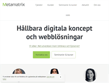 Tablet Screenshot of metamatrix.se